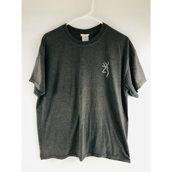 Browning Other - Browning T-Shirt Men's Size L Gray Short Sleeve Crewneck *Logo 1978 Hotrod Cross